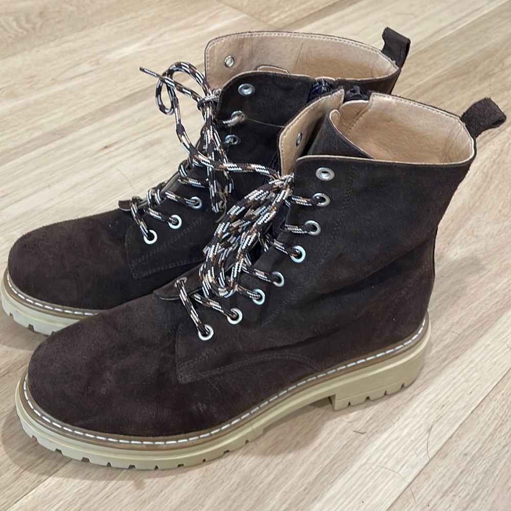 Anthropology brown fall boots
